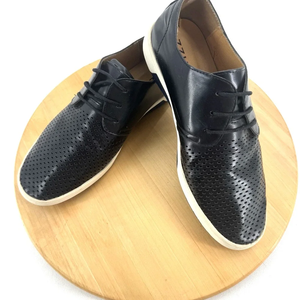 ZZHAP Black Glossy Party Dress‎ Derby Shoe For Weddings Graduation Men's Size 10